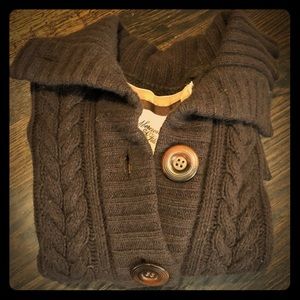 Abercrombie + Fitch brown wool cable sweater